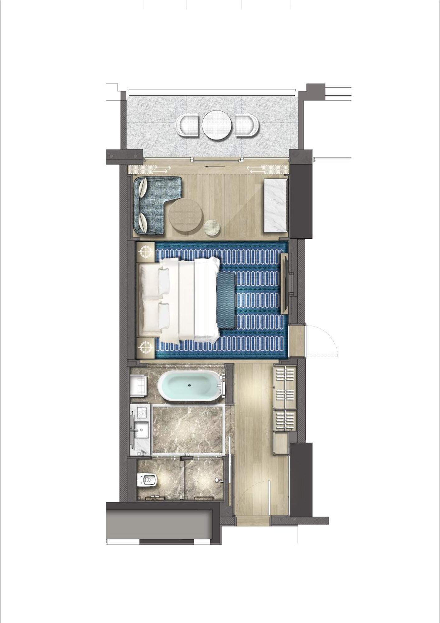 City Of Dreams Mediterranean - Integrated Resort, Casino & Entertainment Limassol Exterior photo Floorplan of a typical room